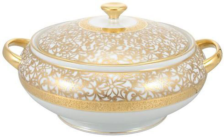 Raynaud Tolede Gold White Soup Tureen
