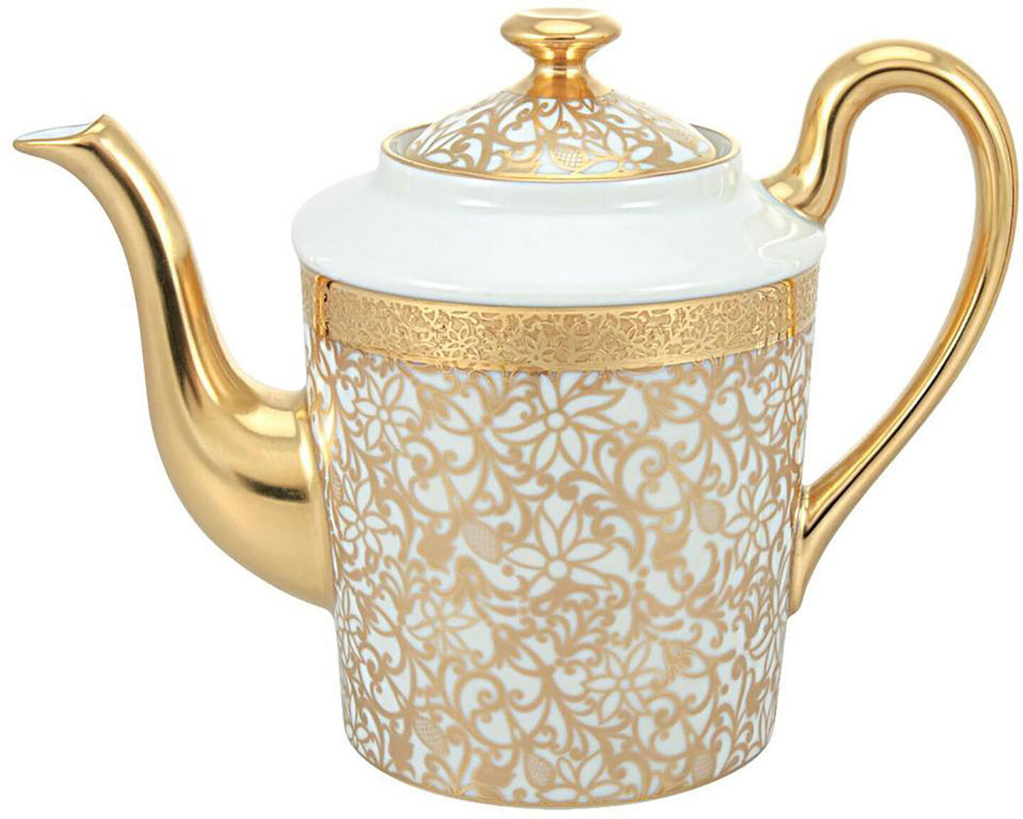 Raynaud Tolede Gold White Coffee Pot
