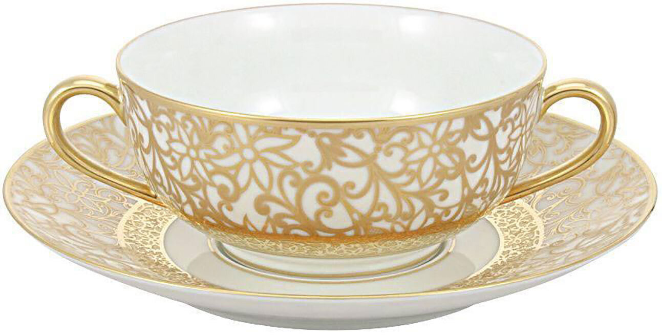 Raynaud Tolede Gold White Cream Soup Cup