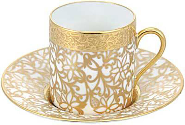 Raynaud Tolede Gold White Coffee Saucer