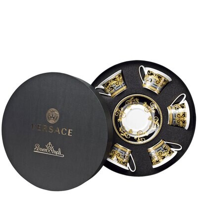 Versace Prestige Gala Tea Cup &amp; Saucer Set of Six Round Hat Box, MPN: 19325-403637-29253, 790955997…