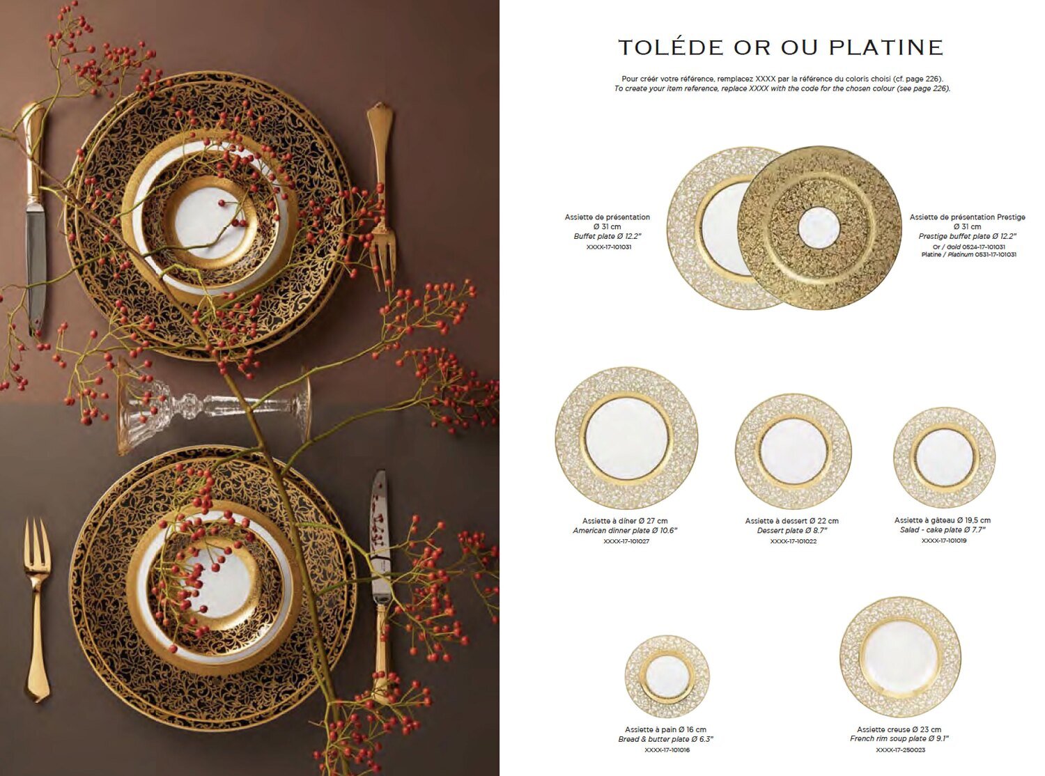 Raynaud Tolede Red Gold Cream Saucer