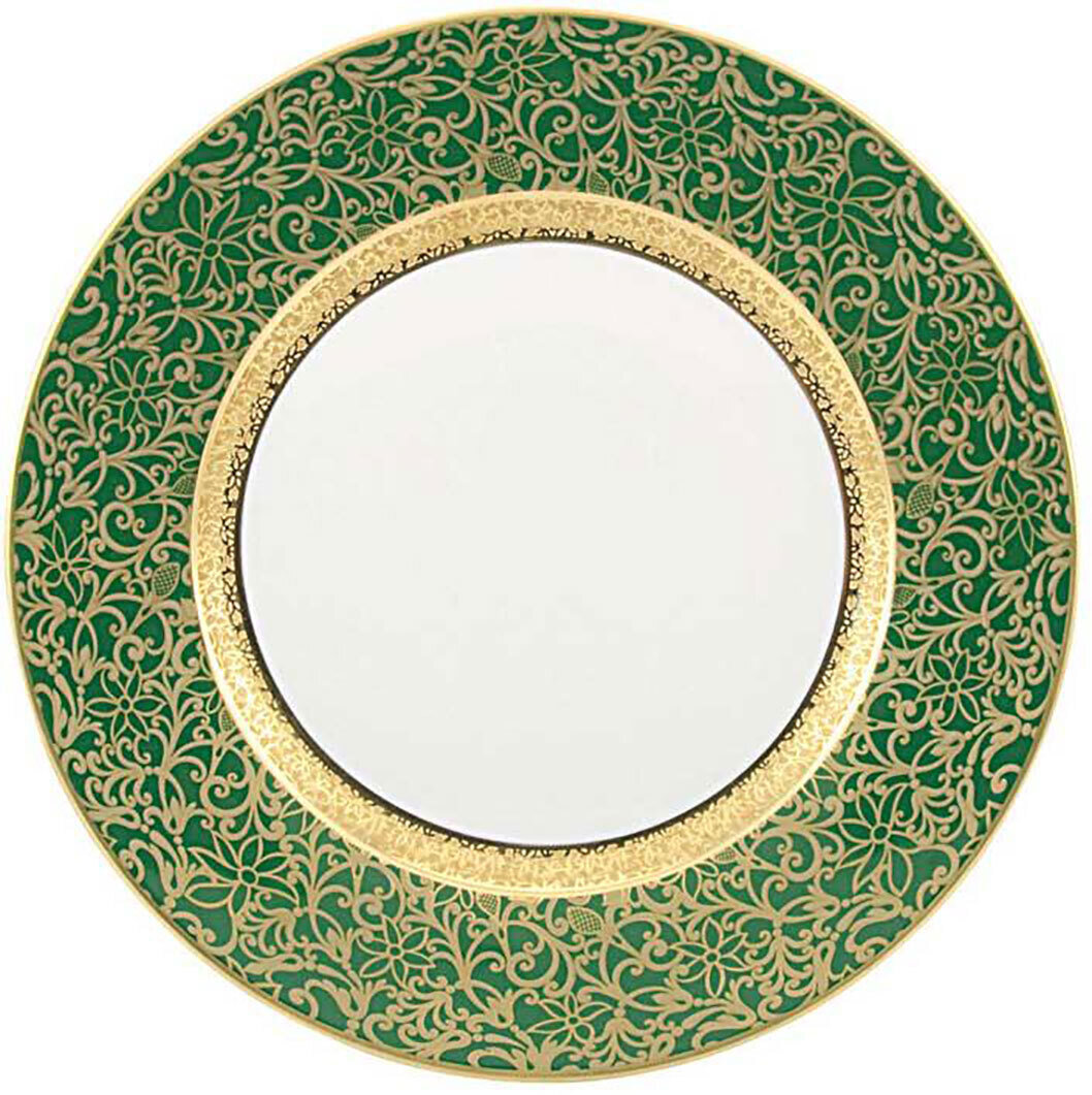 Raynaud Tolede Green Gold American Dinner Plate