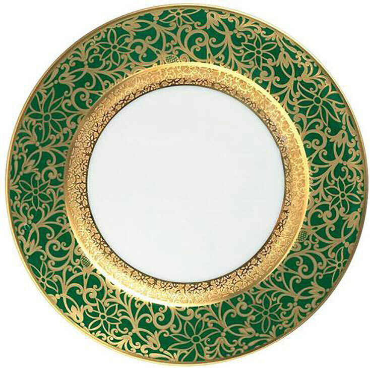 Raynaud Tolede Green Gold Bread And Butter Plate