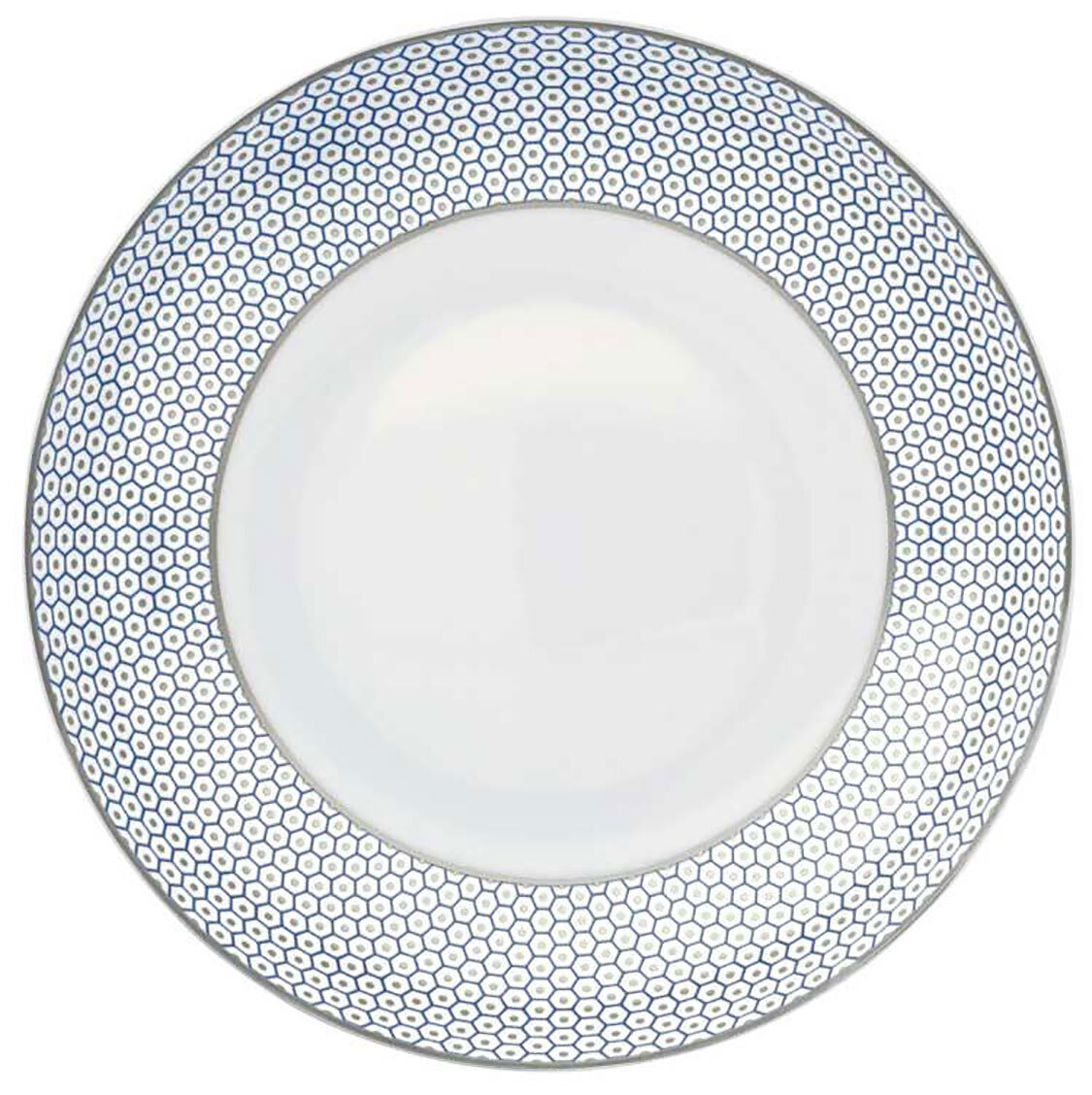 Raynaud Tresor Bleu French Rim Soup Plate