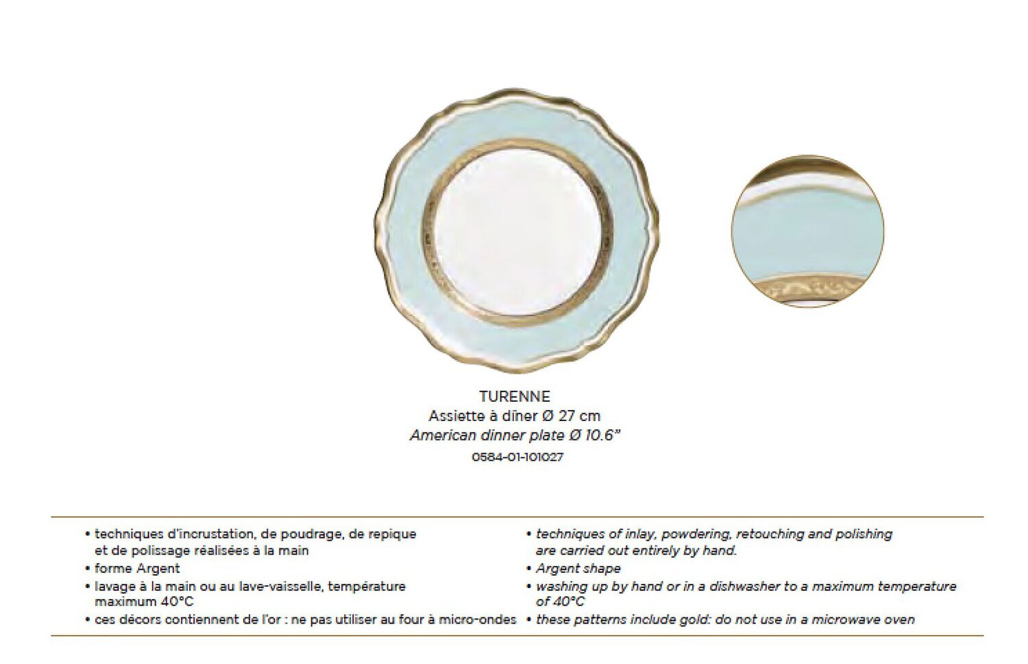 Raynaud Turenne Flat Cake Plate, MPN: 0584-01-504031, 3660006560495