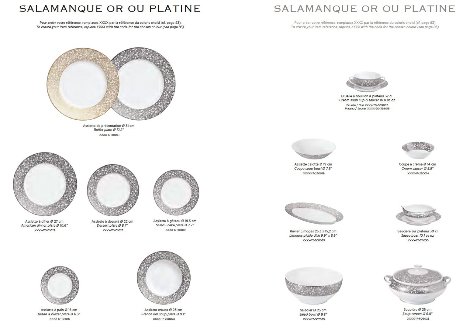 Raynaud Salamanque Gold Or Deep Chop Plate 0467-17-501029, MPN: 0467-17-501029, 3660006629963