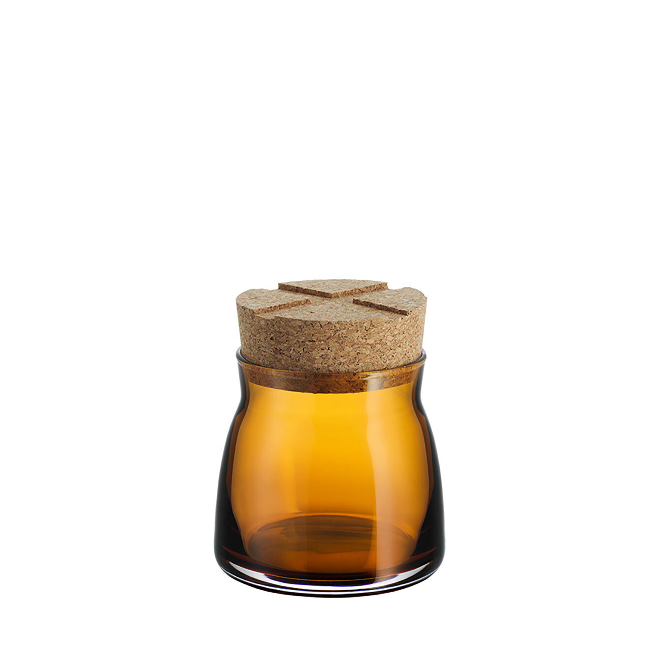 Kosta Boda Bruk Jar With Cork Amber Small 7051704