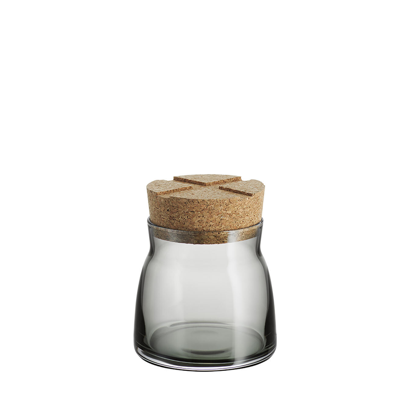 Kosta Boda Bruk Jar With Cork Grey Small 7051705