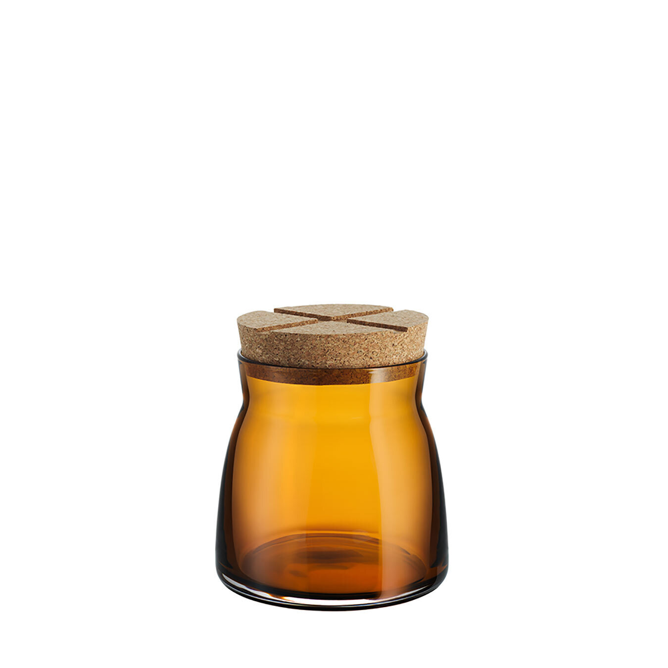 Kosta Boda Bruk Jar With Cork Amber Medium 7051707