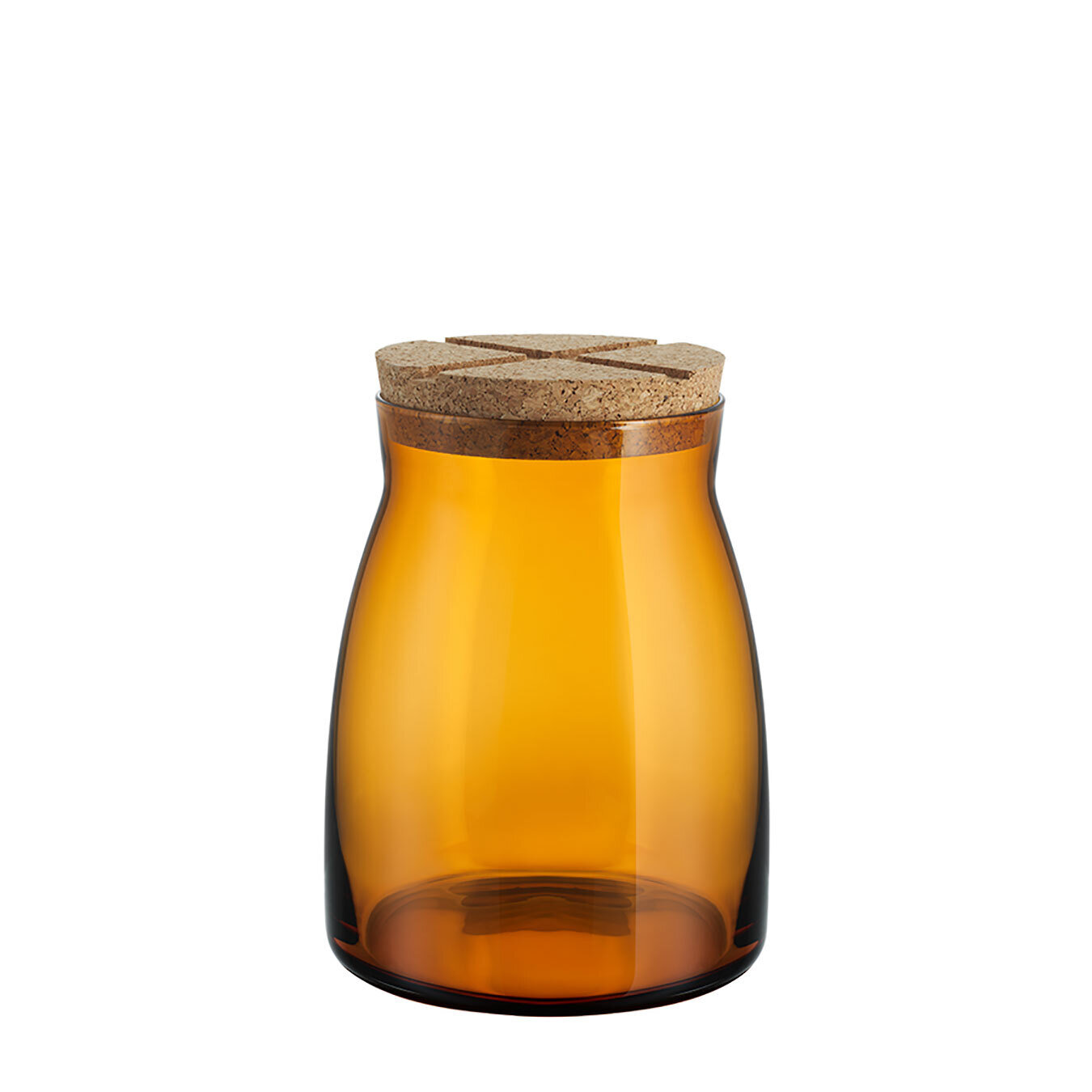 Kosta Boda Bruk Jar With Cork Amber Large 7051710