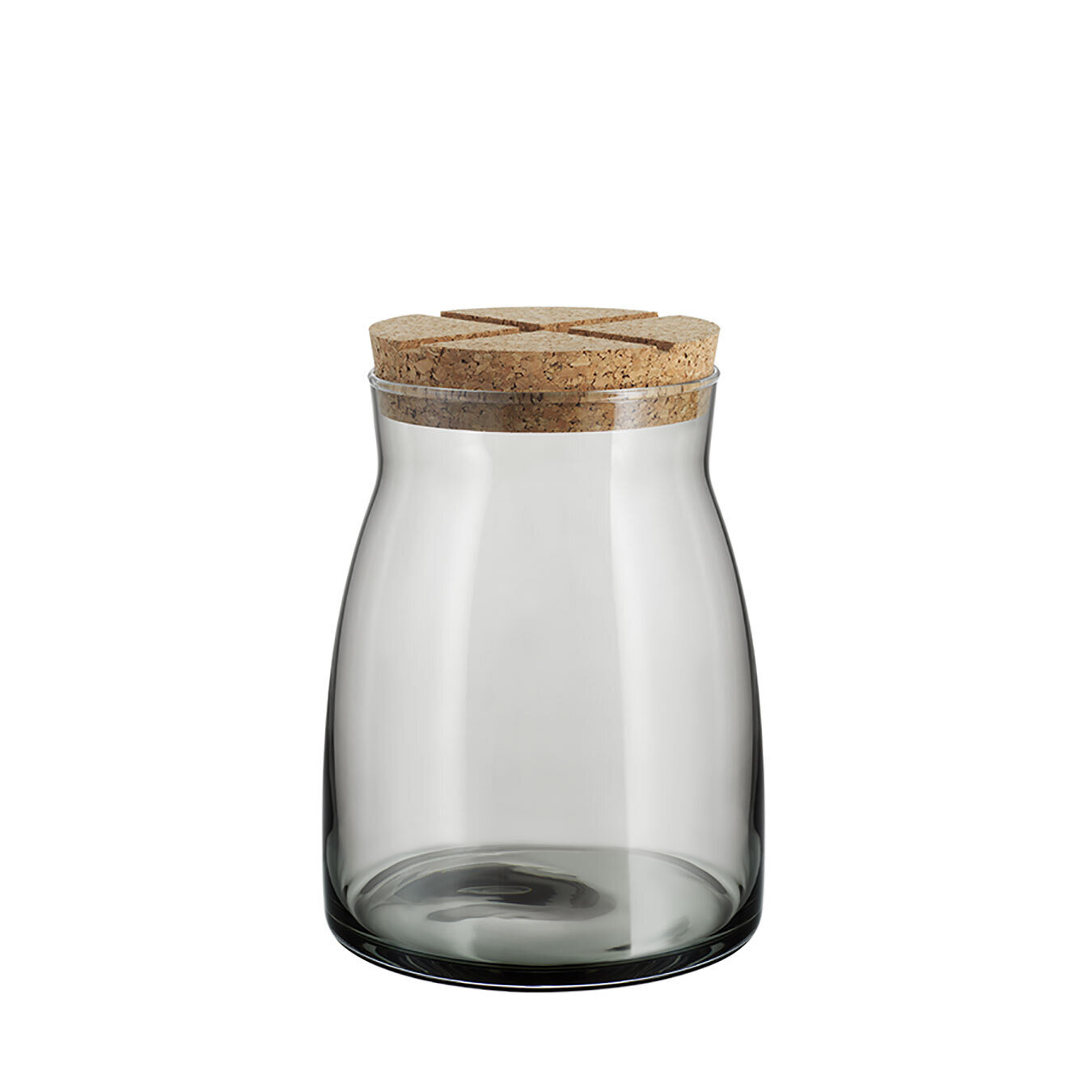 Kosta Boda Bruk Jar With Cork Grey Large 7051711