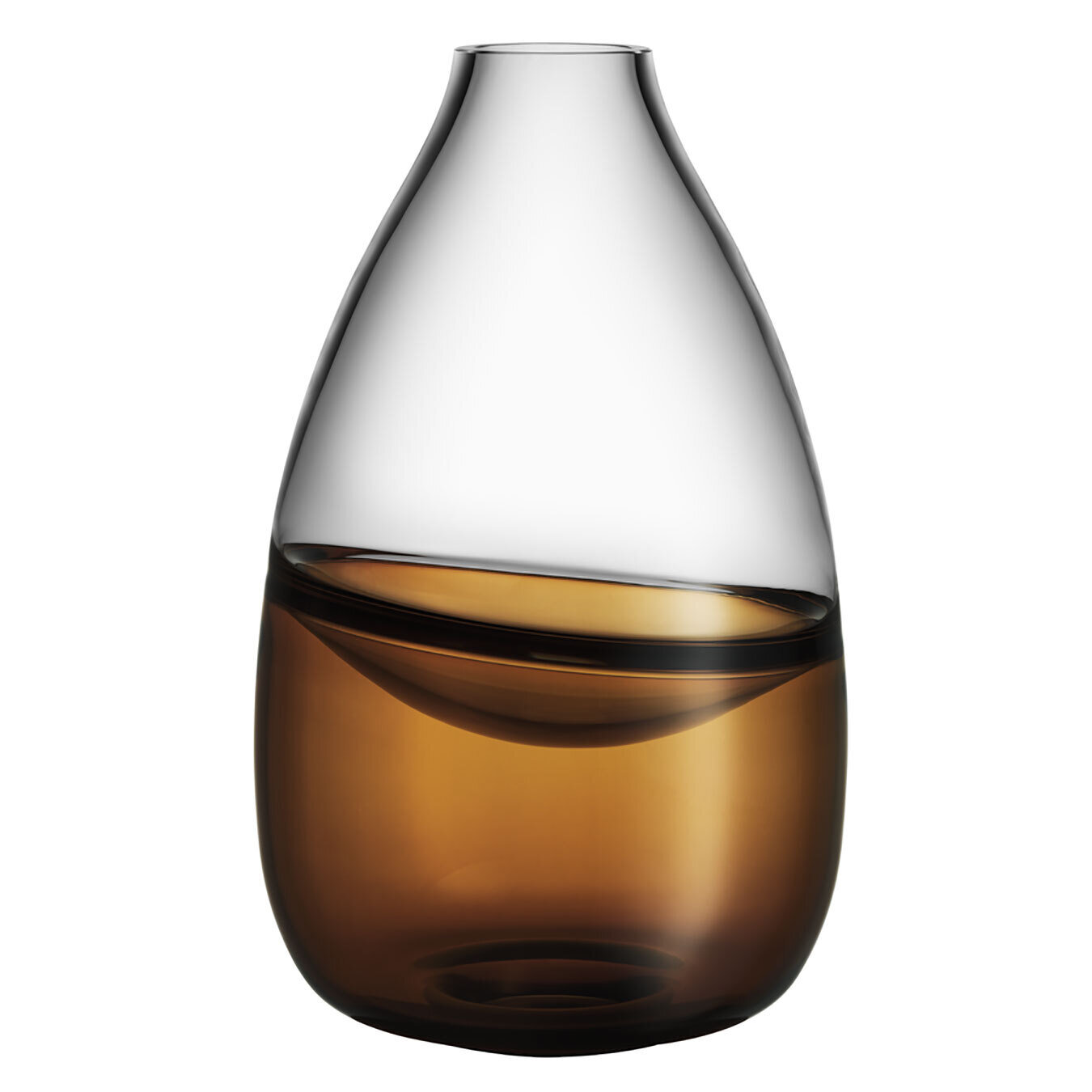 Kosta Boda Septum Vase Le 300 Golden Brown 7041608
