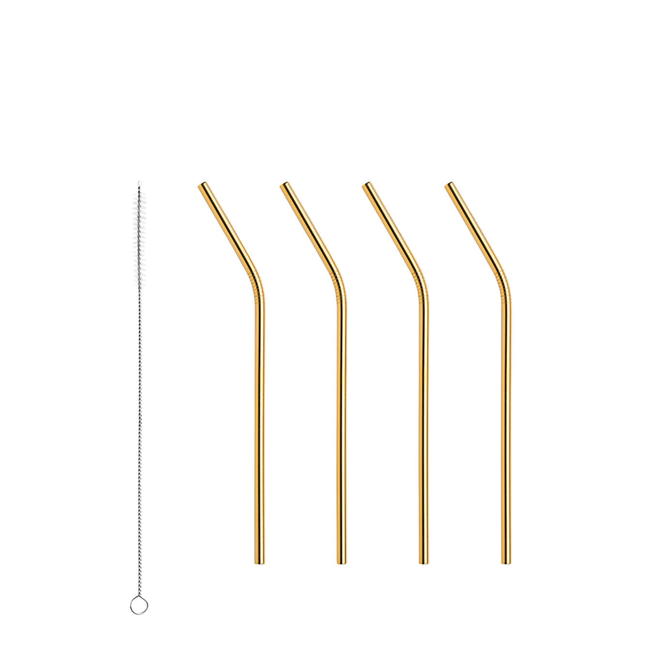 Orrefors Peak Straws And Small Cleaning Brush Set of 4 6311166