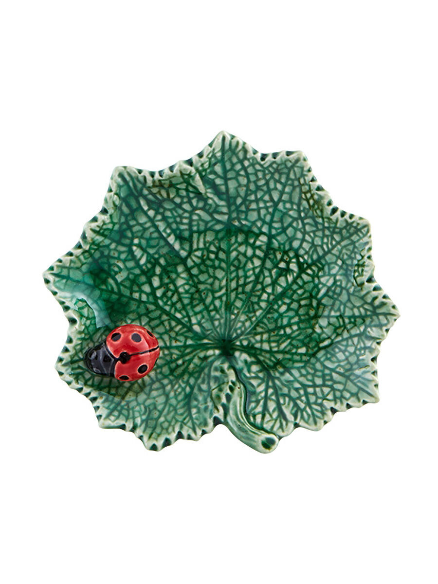 Bordallo Pinheiro Pinheiro Countryside Leaves Ragwort Leaf Hit Ladybug 15cm Decorated, MPN: 6502404…