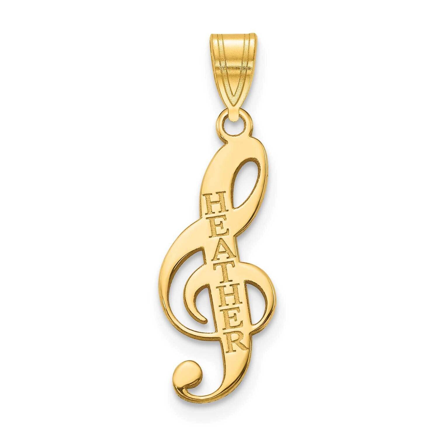 Music note Name Charm 10k Gold 10XNA1003Y