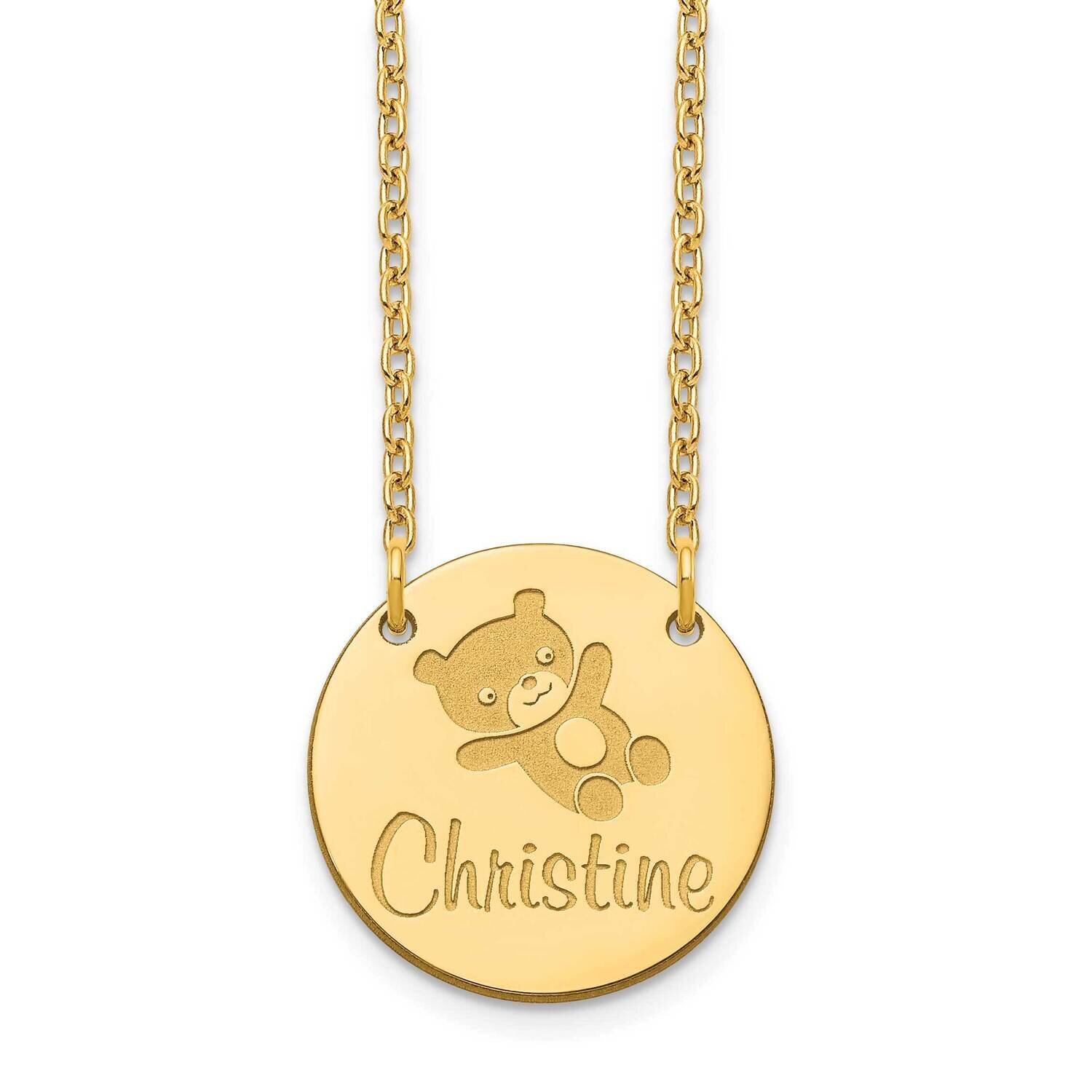 Engravable Customized Circle Necklace 10k Gold 10XNA1043Y