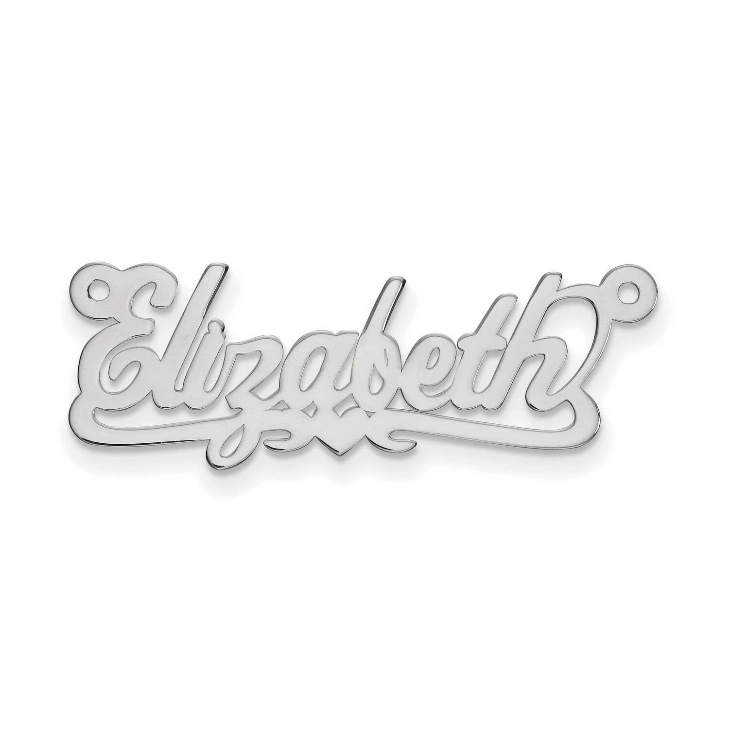 10K .013 Gauge White Gold Polished Name Plate Pendant 10k Gold 10XNA145W, MPN: 10XNA145W, 883957586…