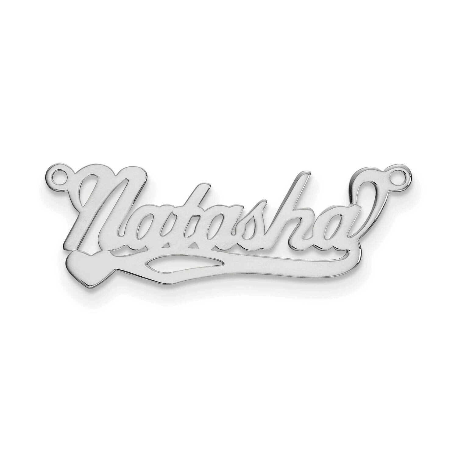 10K .013 Gauge White Gold Polished Name Plate Heart Pendant 10k Gold 10XNA147W, MPN: 10XNA147W, 883…