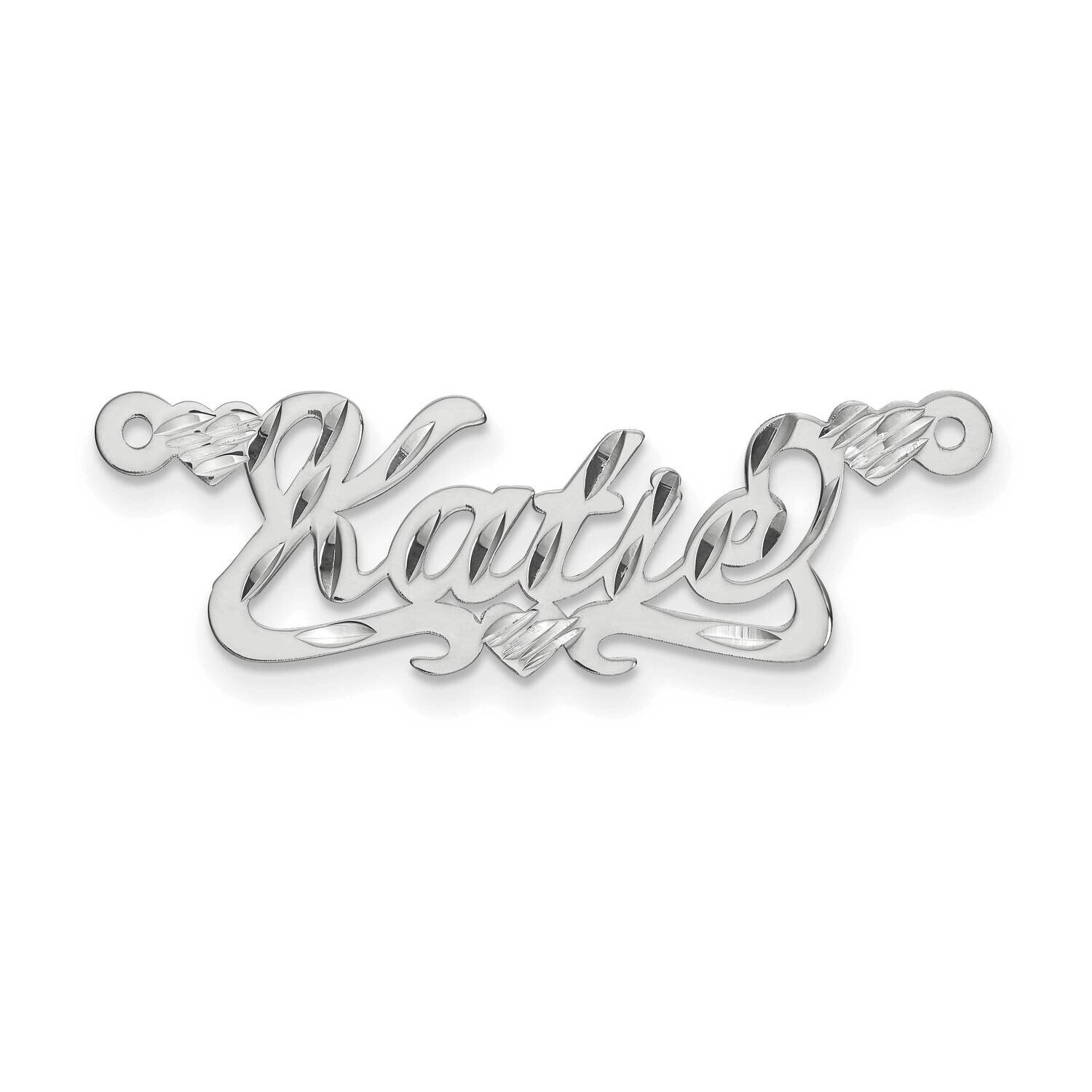 10K .013 Gauge White Gold Polished Diamond-cut Name Plate 10k Gold 10XNA164W, MPN: 10XNA164W, 88395…