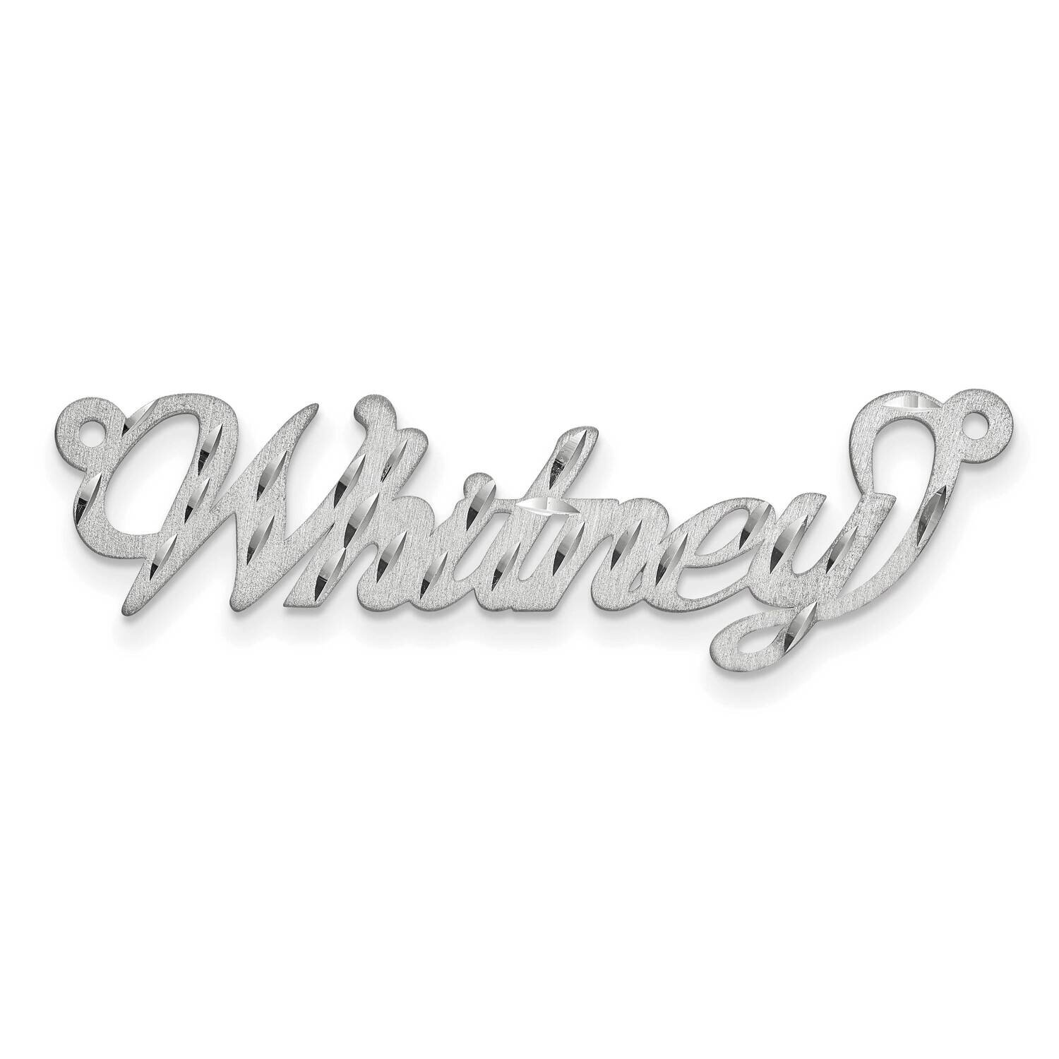 10K .013 Gauge White Gold Satin Diamond-cut Name Plate 10k Gold 10XNA184W, MPN: 10XNA184W, 88395758…