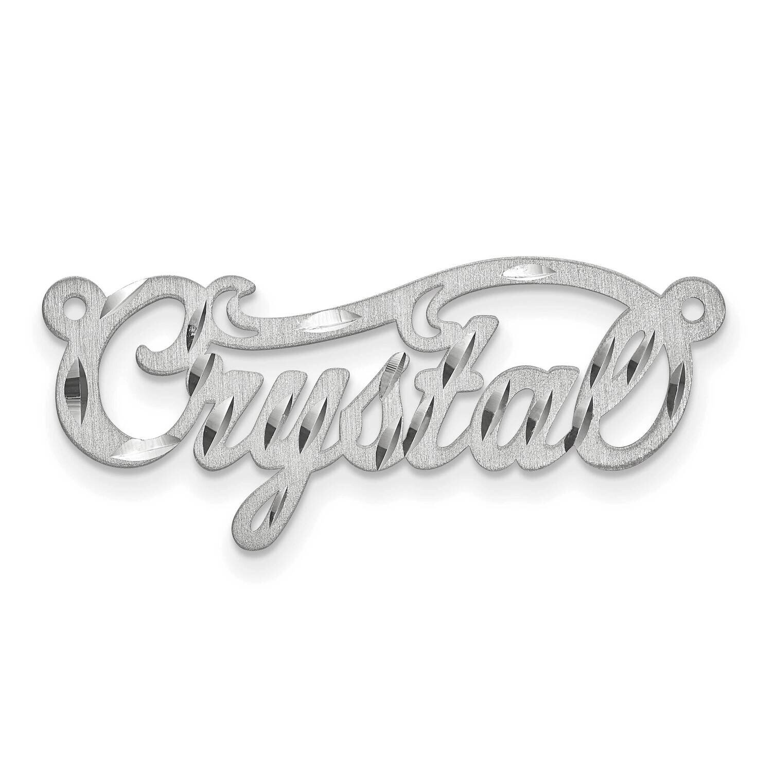 10K .013 Gauge White Gold Satin Diamond-cut Name Plate 10k Gold 10XNA187W, MPN: 10XNA187W, 88395758…