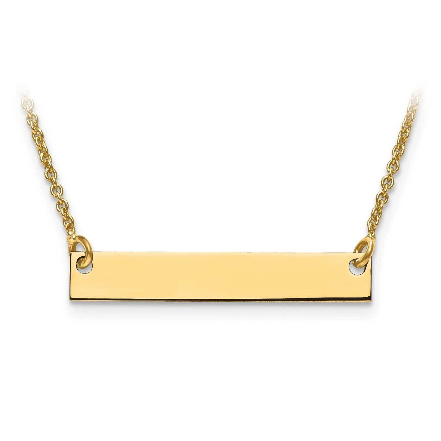 Small Polished Blank Bar with Chain 10k Gold 10XNA637Y, MPN: 10XNA637Y, 191101220487