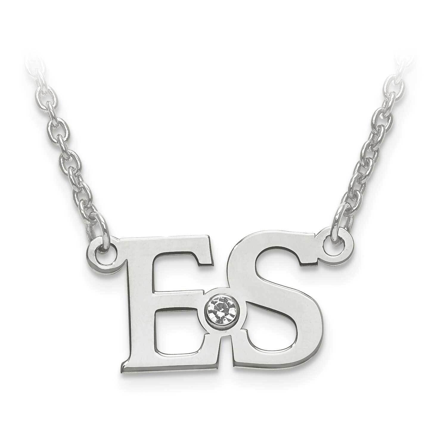 Laser Polished Birthstone Initial Pendant with Chain 10k White Gold 10XNA656W, MPN: 10XNA656W, 8867…