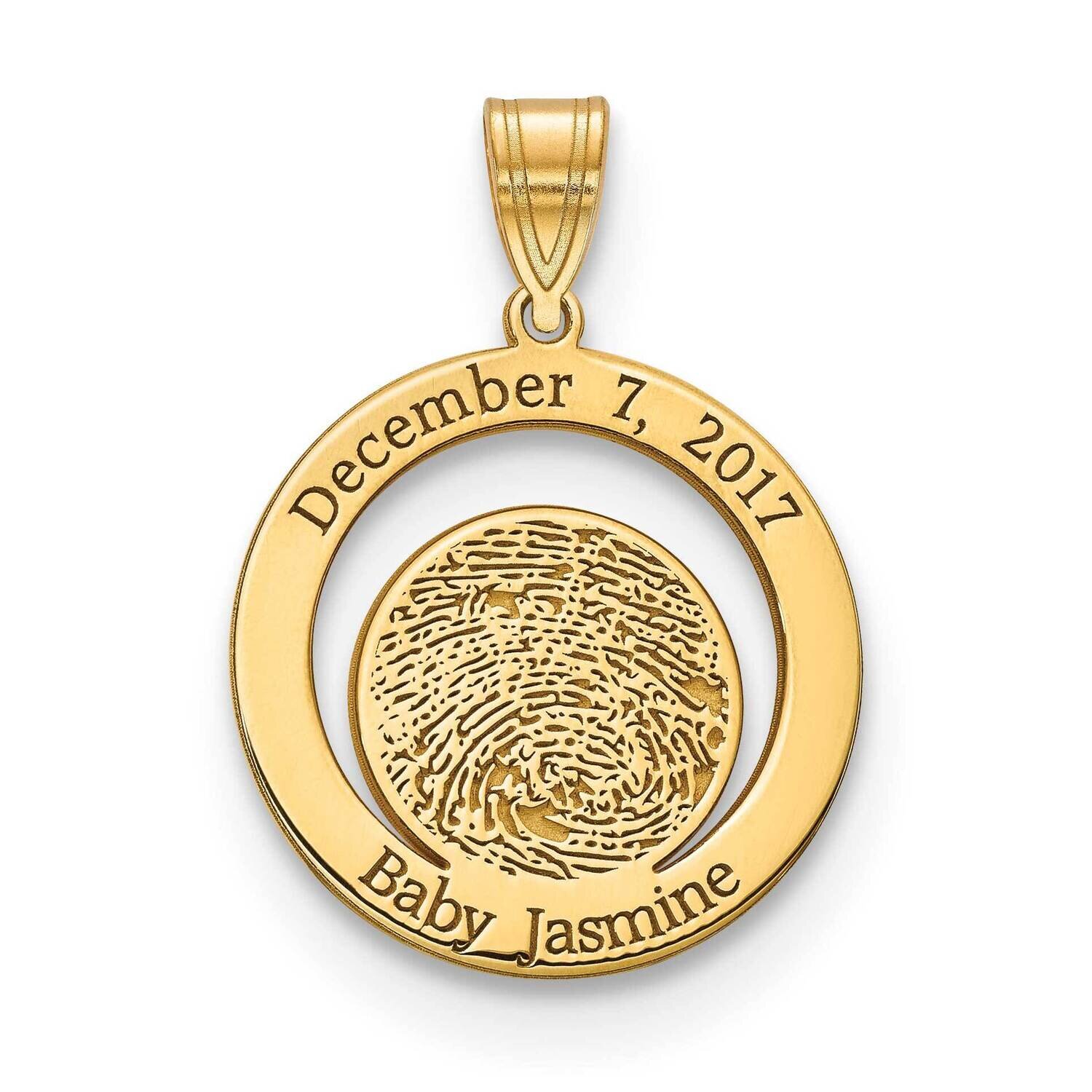 Baby Fingerprint and Date of Birth Charm 10k Gold 10XNA864Y, MPN: 10XNA864Y,