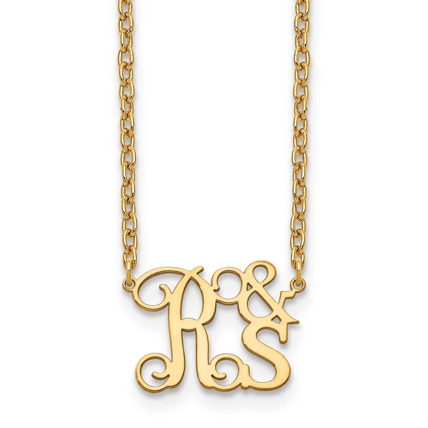 Stacked Initial &amp; Initial Necklace 10k Gold 10XNA901Y, MPN: 10XNA901Y, 196904158364