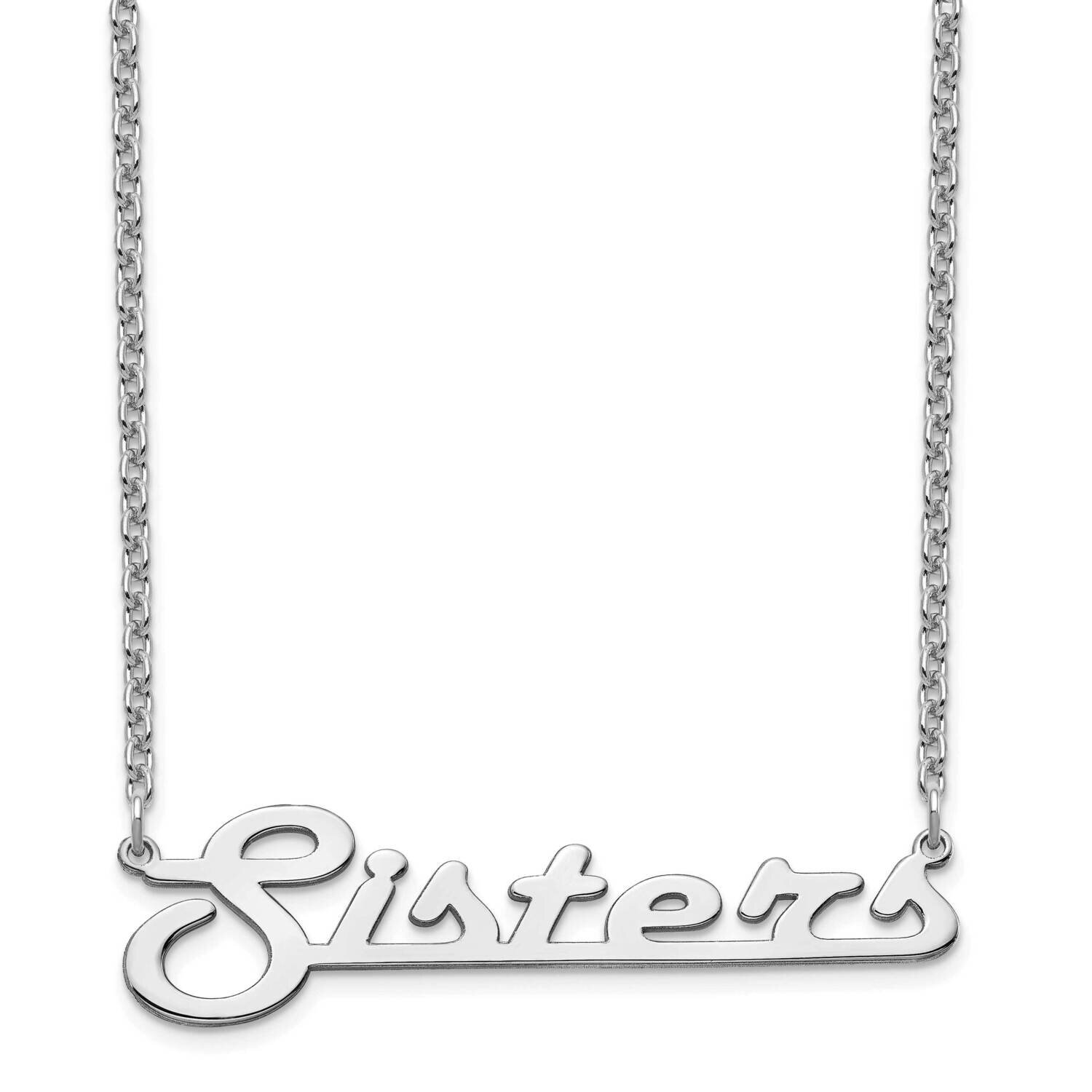 Underlined Nameplate Necklace 10k White Gold 10XNA943W, MPN: 10XNA943W, 191101990830