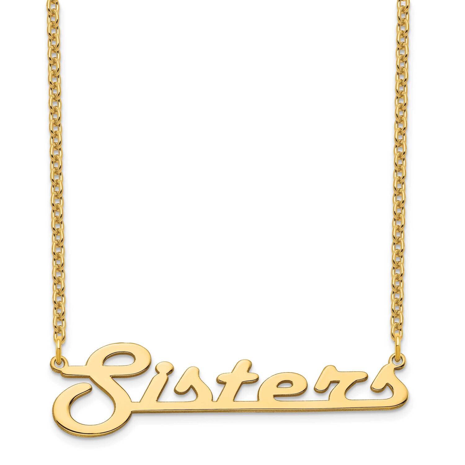 Underlined Nameplate Necklace 10k Gold 10XNA943Y, MPN: 10XNA943Y, 191101990847