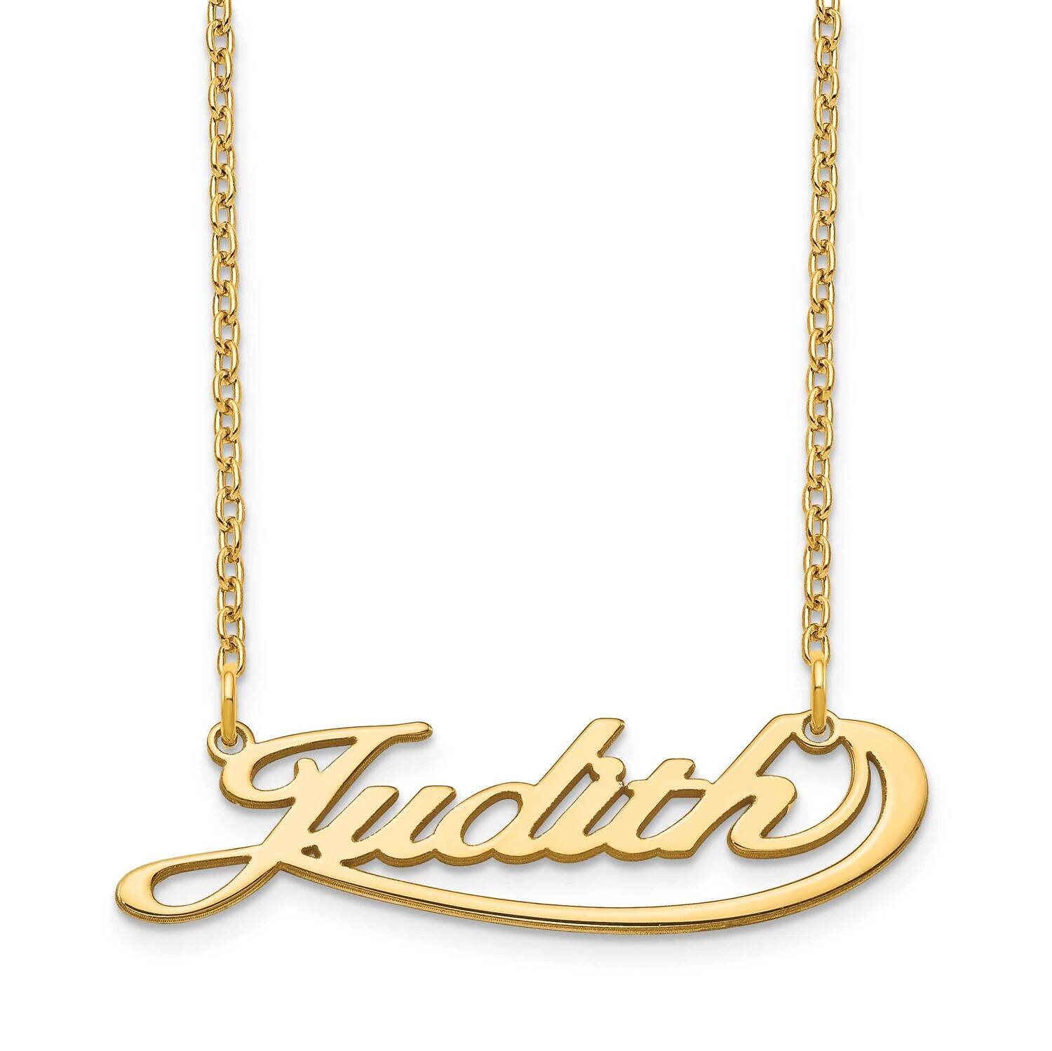 Under Swoop Nameplate Necklace 10k Gold 10XNA946Y, MPN: 10XNA946Y, 191101990908