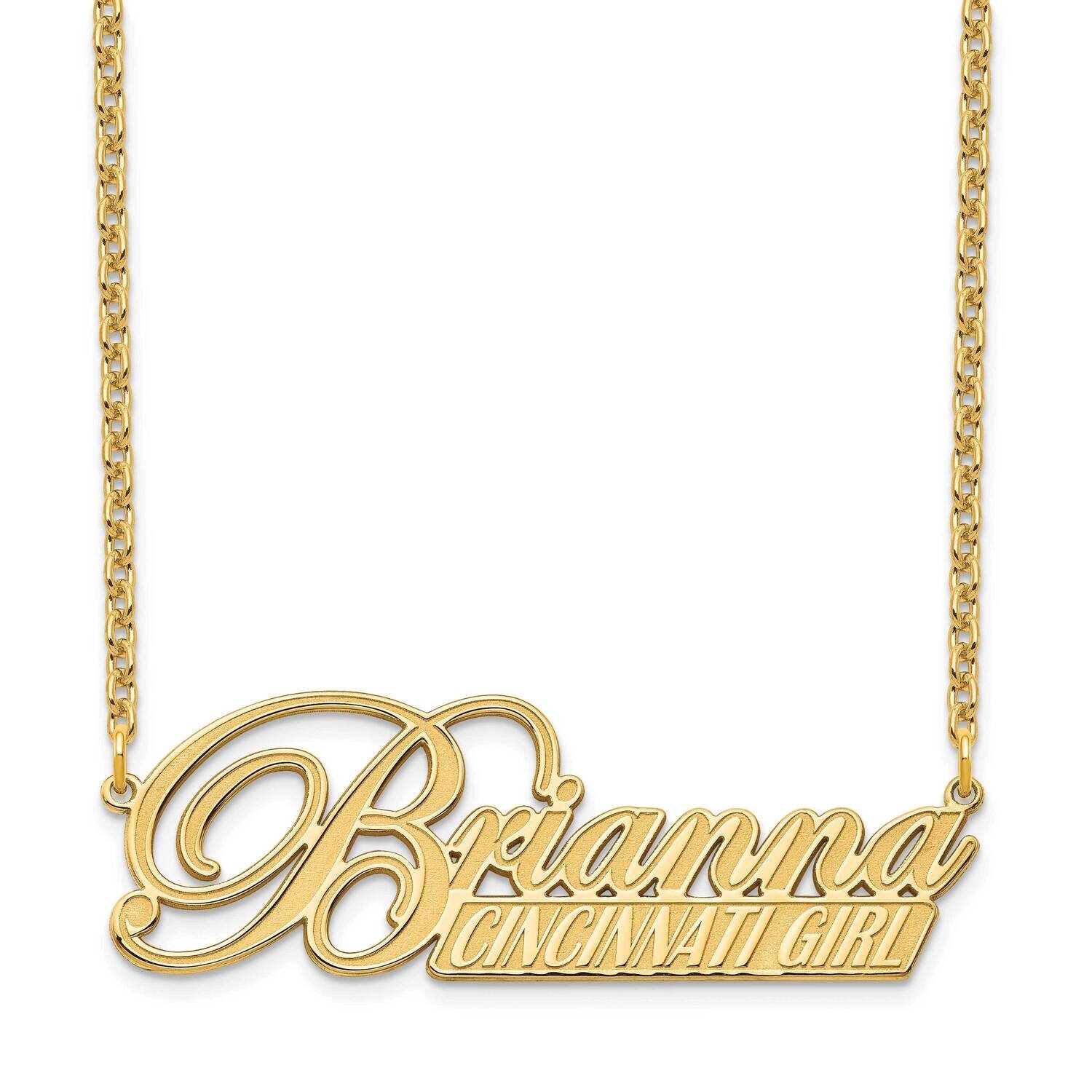 Name and Bar Necklace 10k Gold 10XNA972Y
