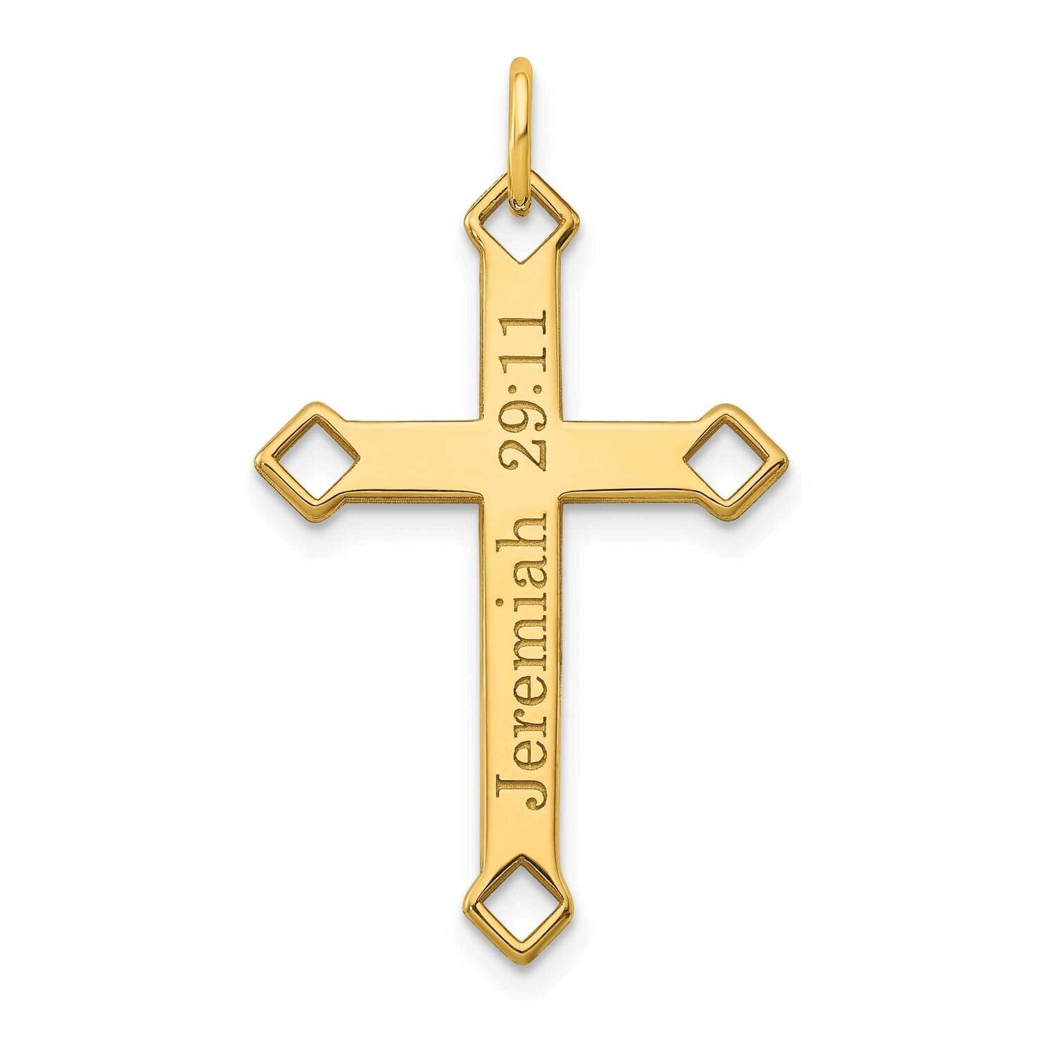 Cross with Etching 10k Gold 10XNA978Y