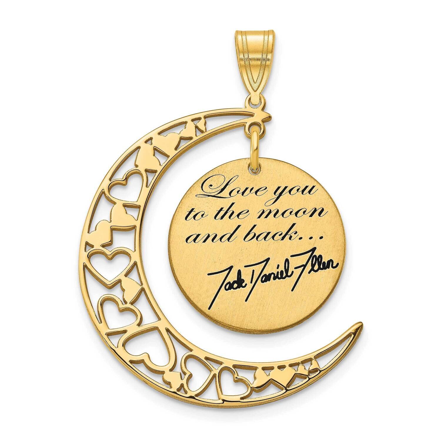 Love You To The Moon And Back Signature Moon Charm 10k Gold 10XNA989Y, MPN: 10XNA989Y,