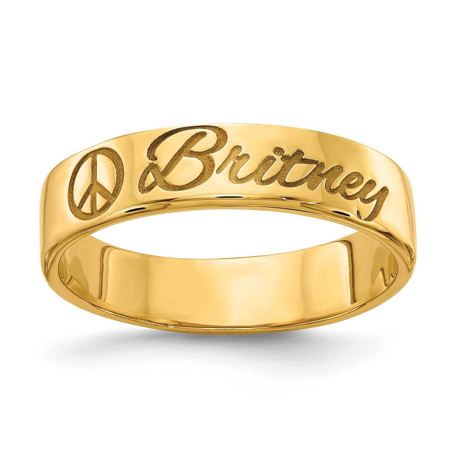 Engravable Customized Ring 10k Gold 10XNR102Y