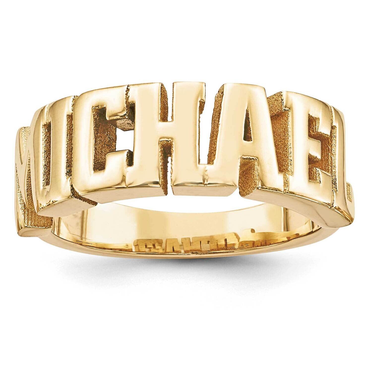 Casted High Polish Name Ring 10k Gold 10XNR53Y, MPN: 10XNR53Y,