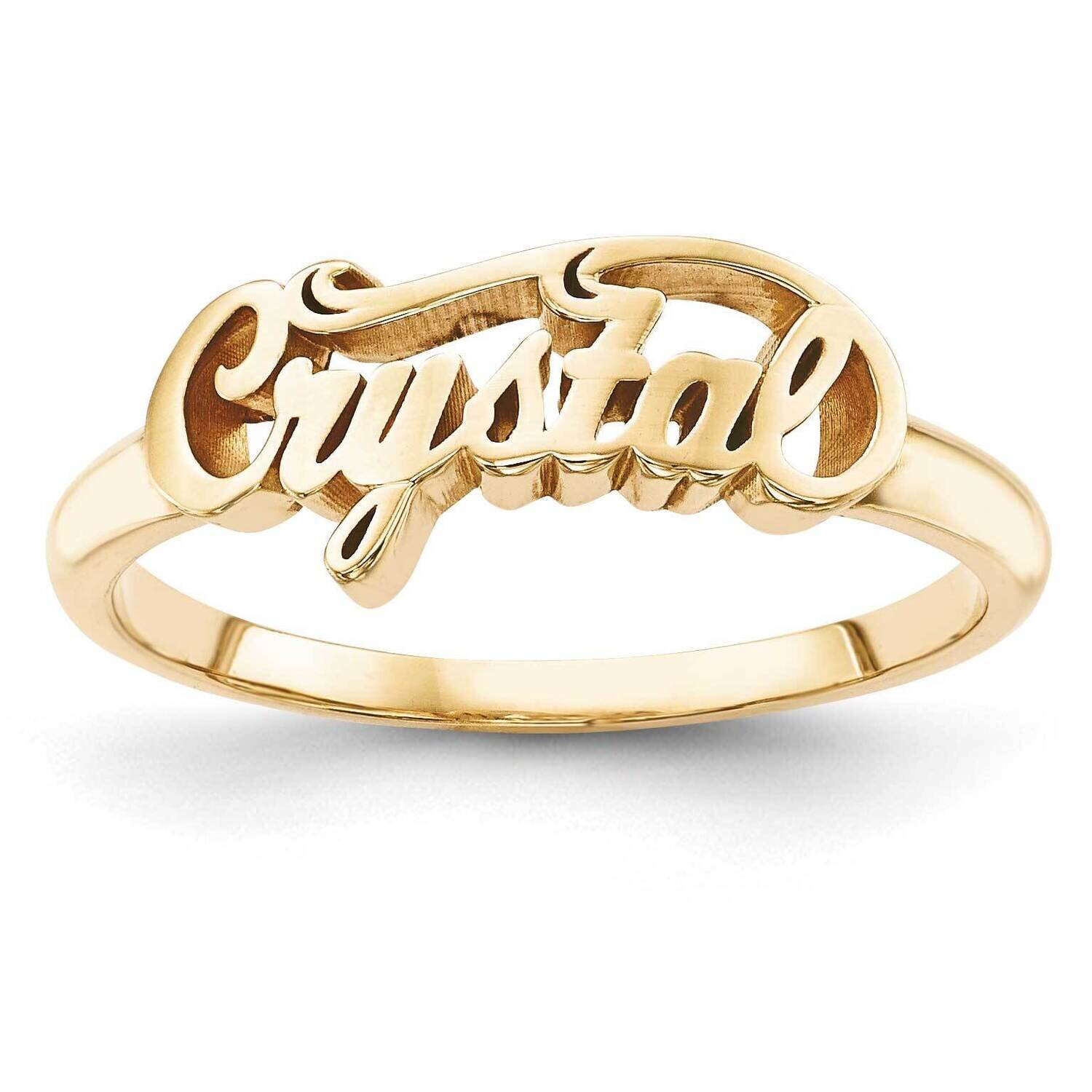 Casted High Polish Name Ring 10k Gold 10XNR58Y, MPN: 10XNR58Y,