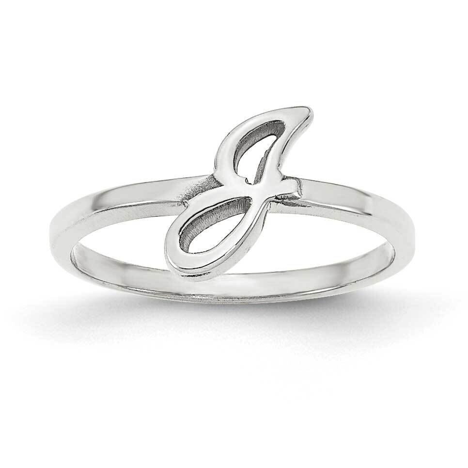 Laser Polished Initial Script or Block Font Ring 10k White Gold 10XNR78W, MPN: 10XNR78W, 8867745662…