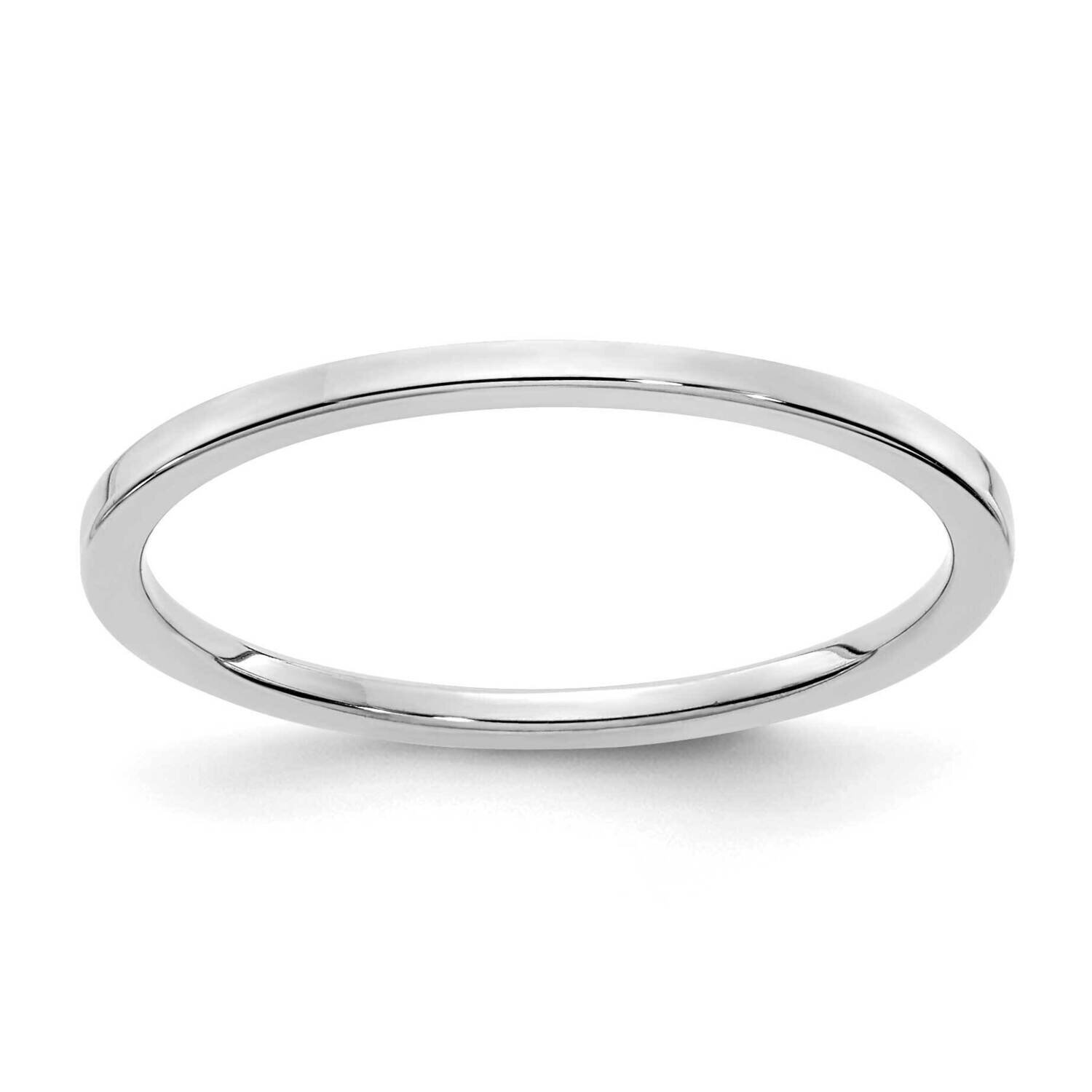 1.2mm Flat Stackable Band 10k White Gold 1STK16-120W