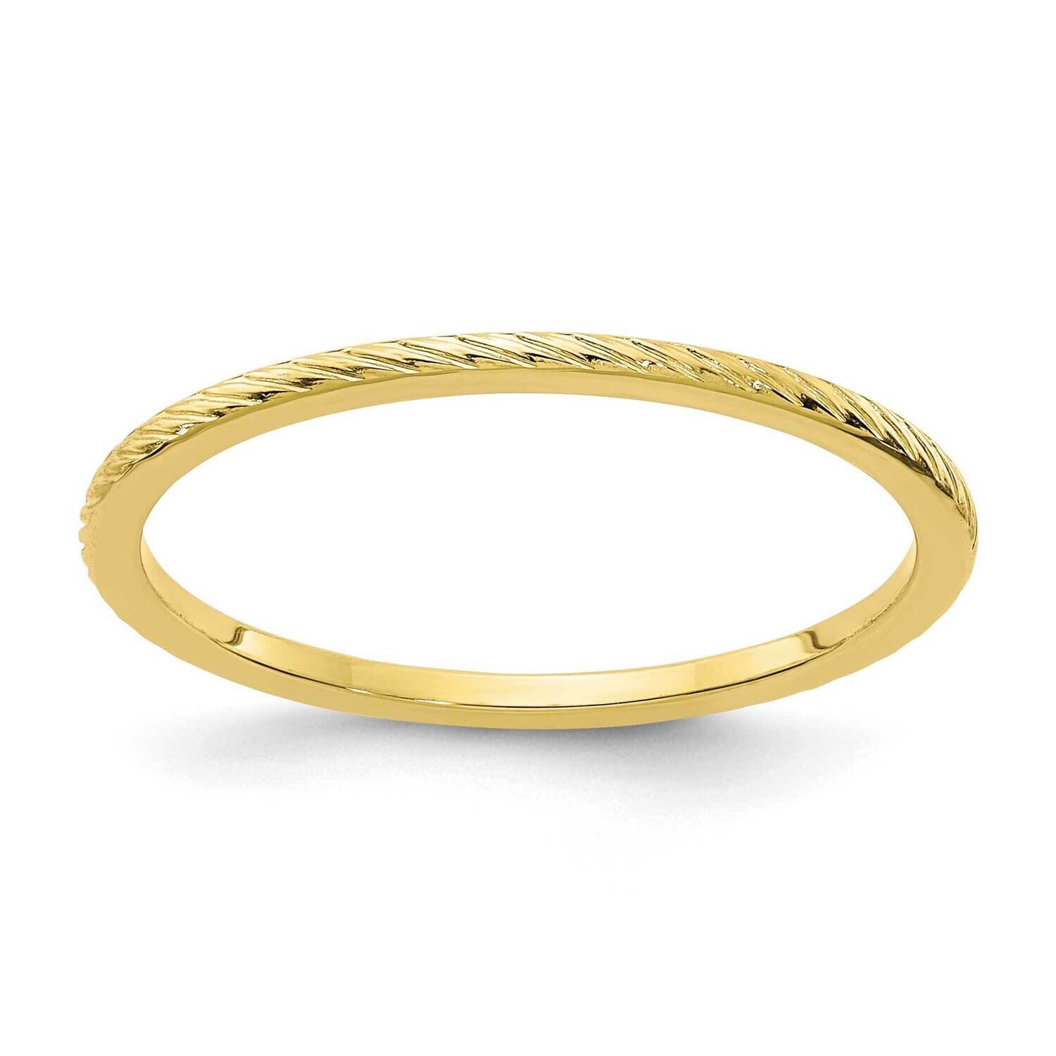 1.2mm Twisted Wire Pattern Stackable Band 10k Gold 1STK22-120Y