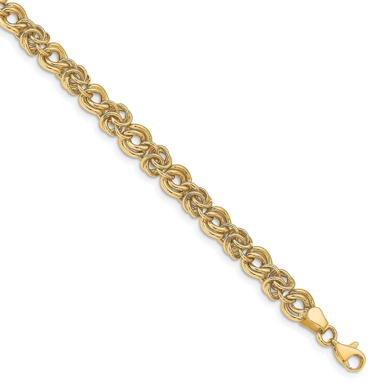 Leslie&#39;s Fancy Link Bracelet 14k Gold Polished HB-LF1309-7.5, MPN: LF1309-7.5, 191101745423