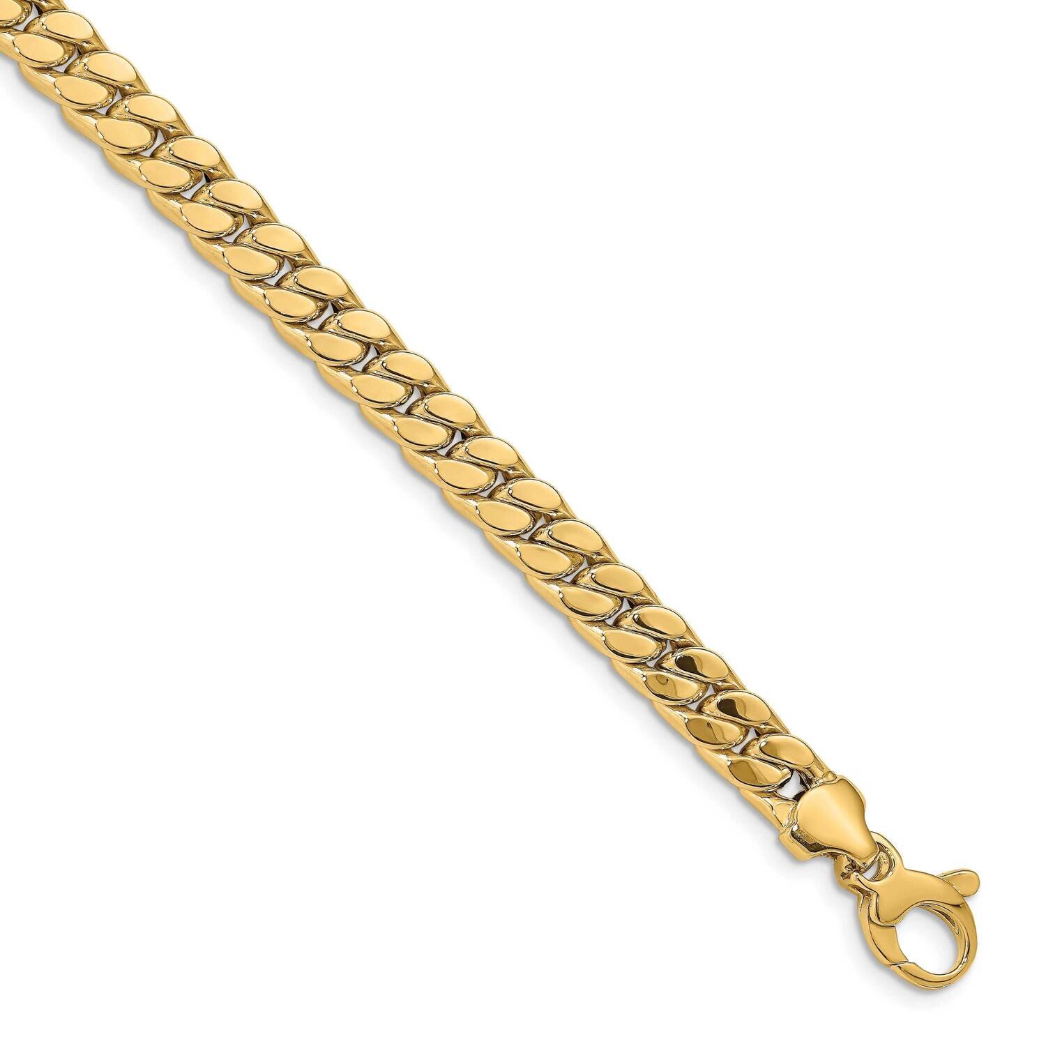 Men's Polished Curb Bracelet 14k Gold HB-LF1325-8.5