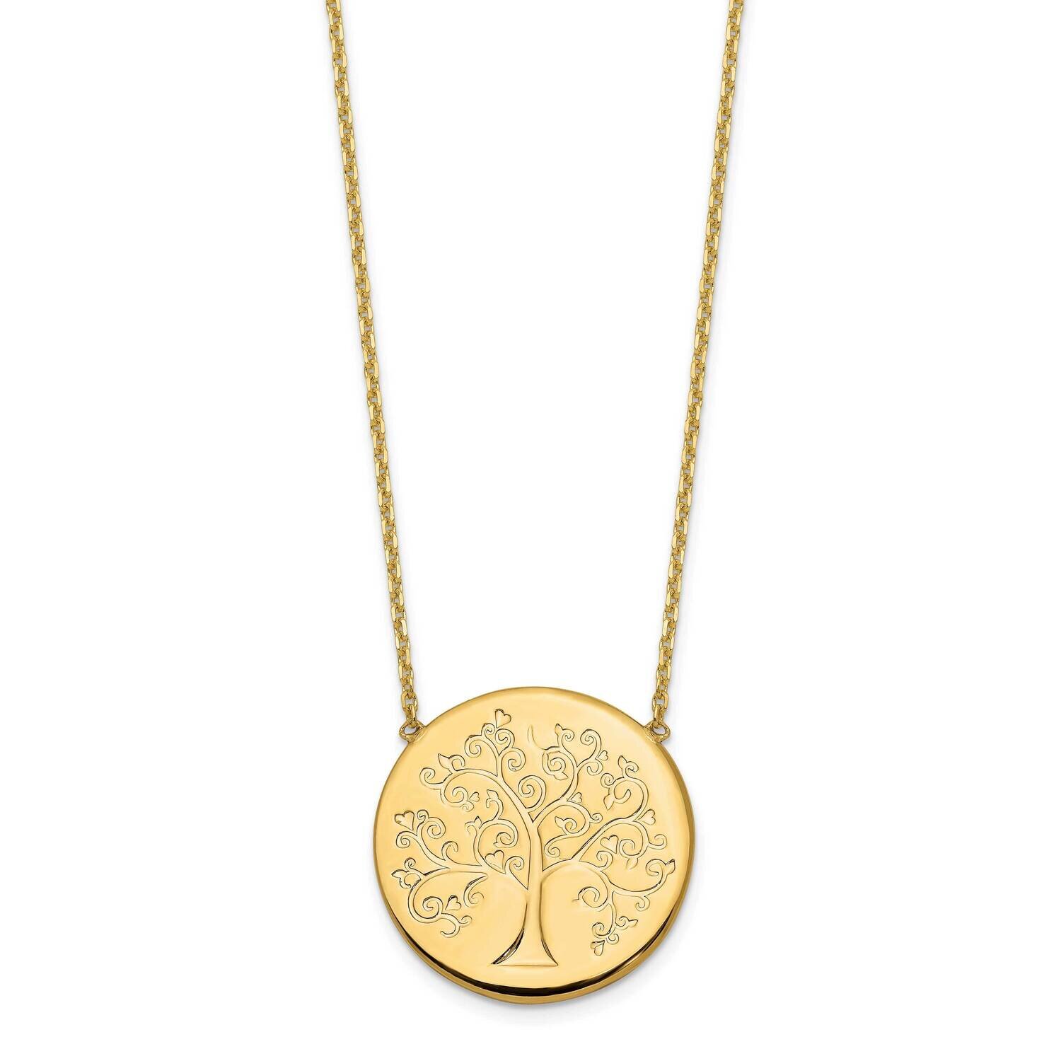 Tree of Life Necklace 14k Gold Polished HB-LF1350-18