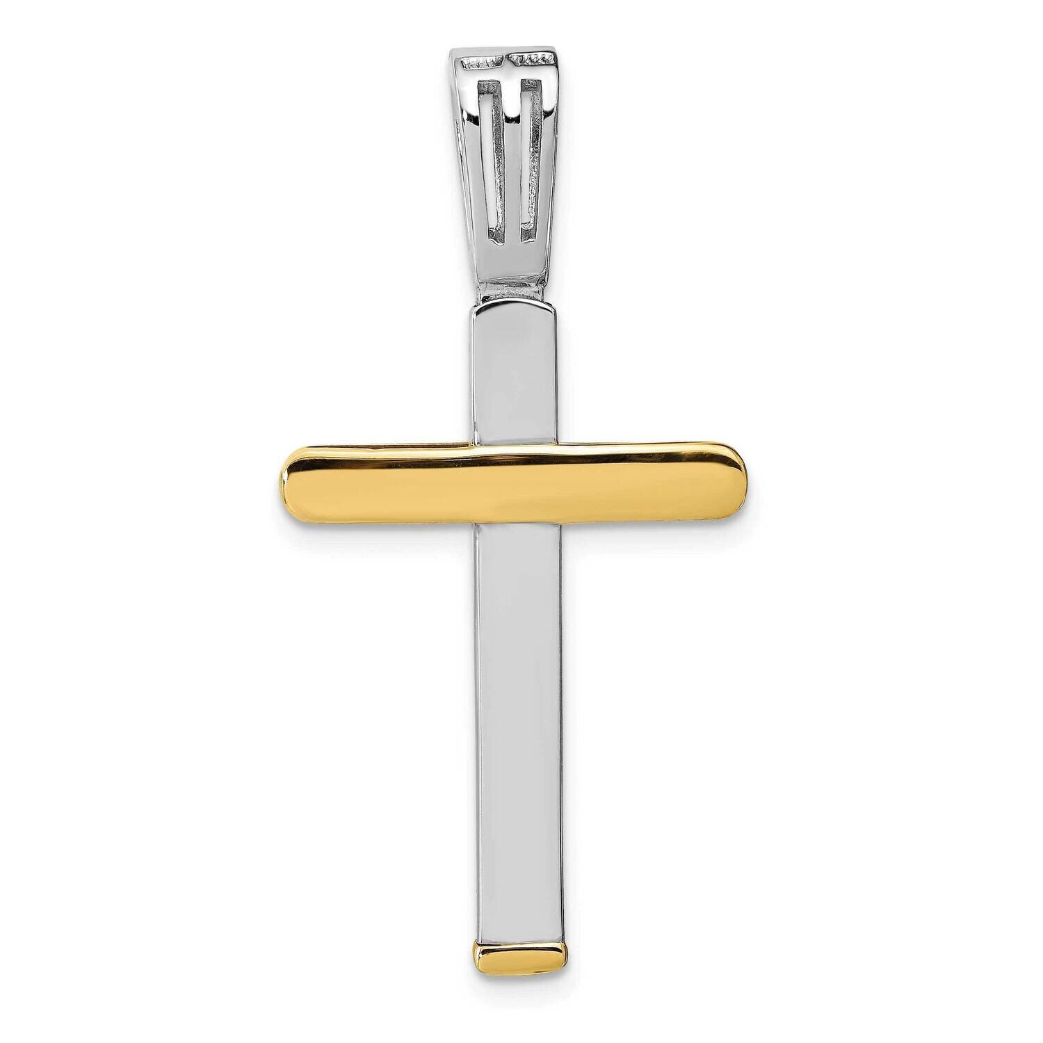 Leslie&#39;s Cross Pendant 14k Two-tone Gold Polished HB-LF1359, MPN: LF1359, 196904158166