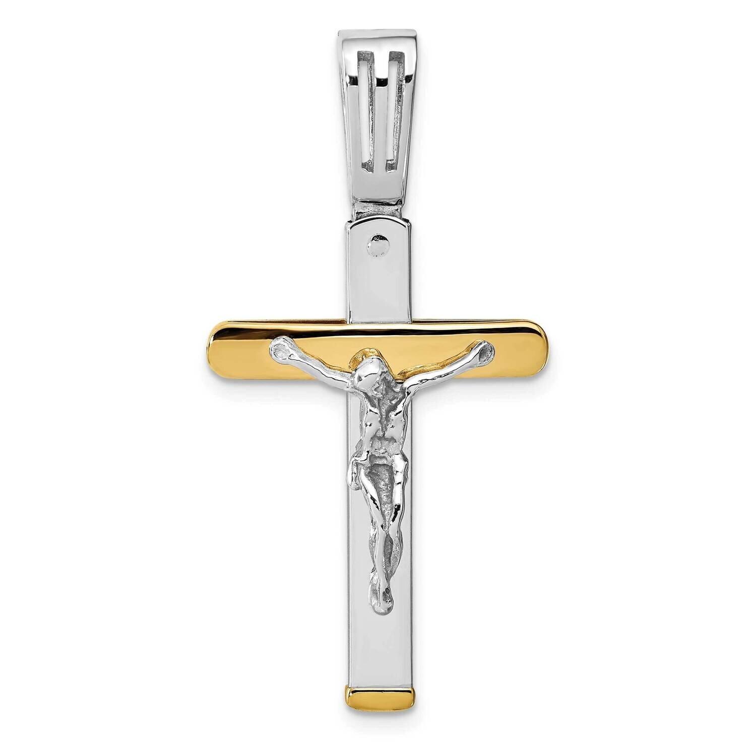 Leslie&#39;s Crucifix Pendant 14k Two-tone Gold Polished HB-LF1360, MPN: LF1360, 196904158289