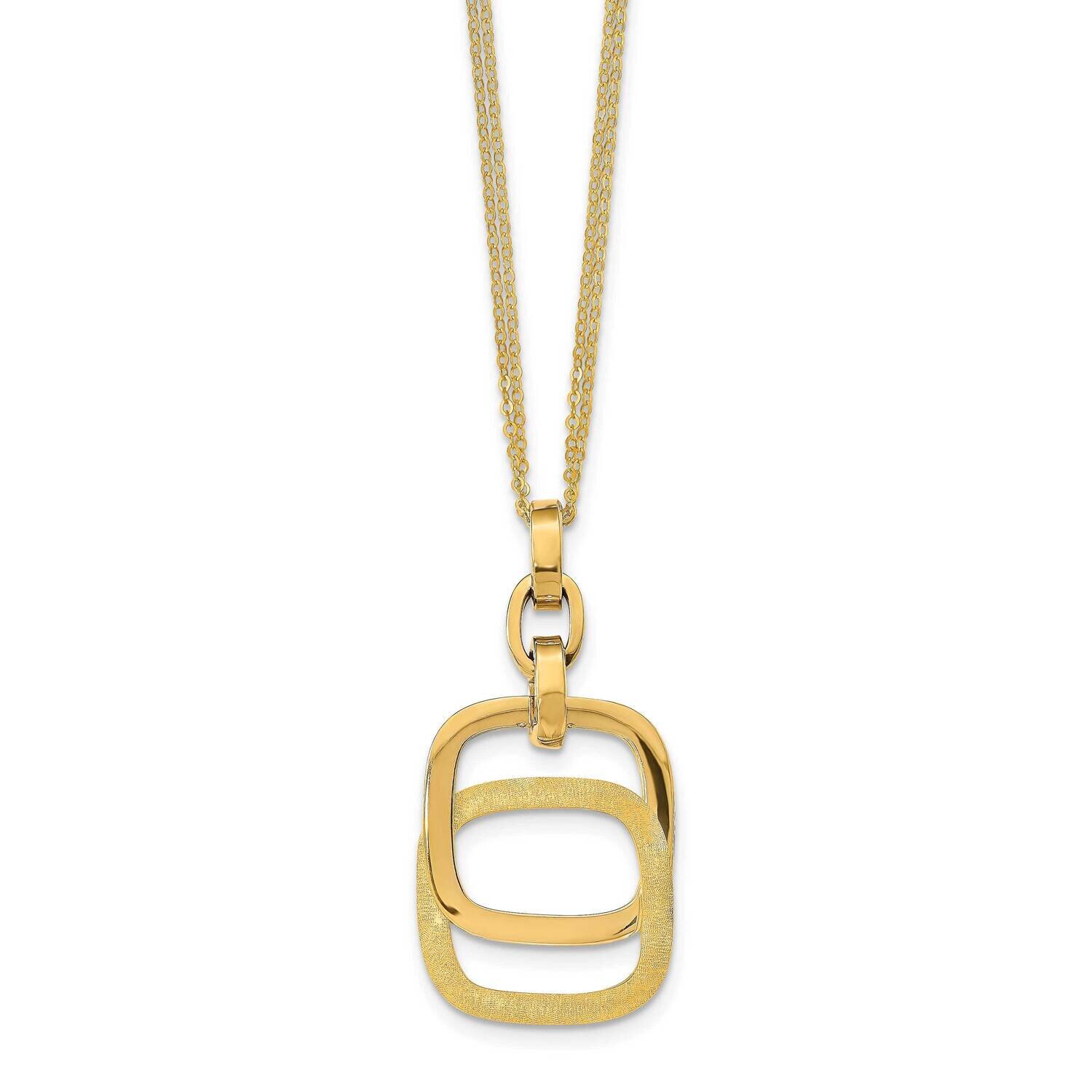 Leslie&#39;s Brushed Double-strNecklace 14k Gold Polished HB-LF1369-18, MPN: LF1369-18, 191101739101