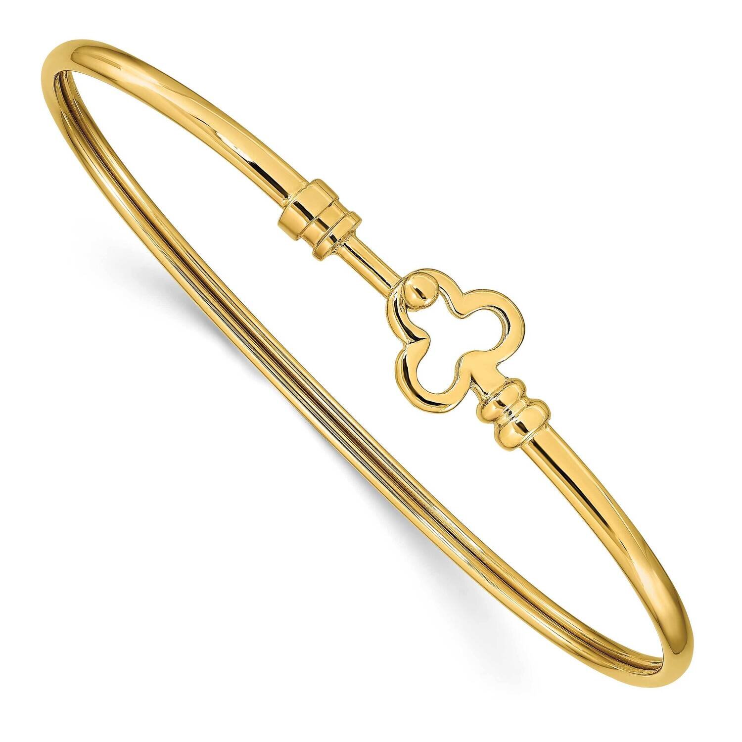 Clover Flexible Bracelet 14k Gold Polished HB-LF1379