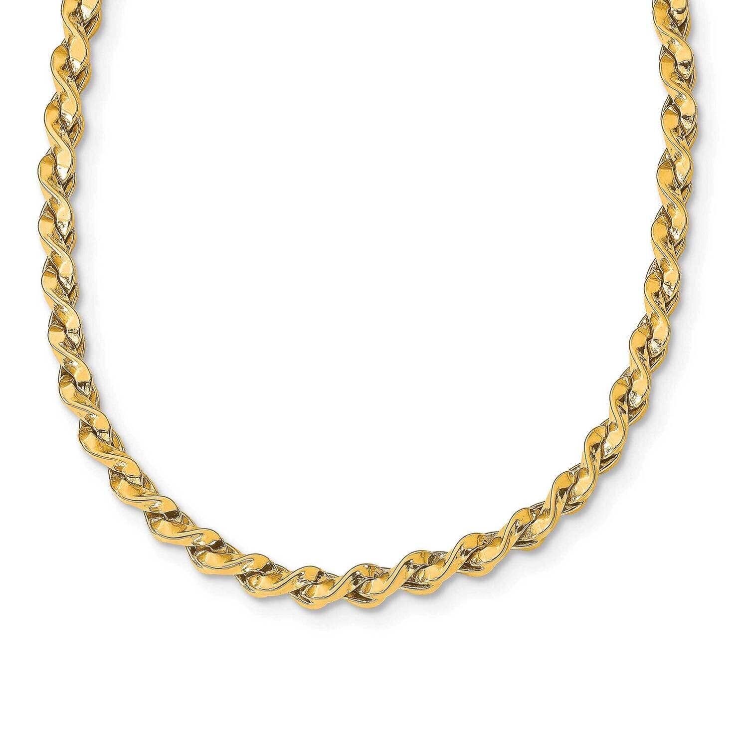 Twisted Necklace 14k Gold Polished HB-LF1384-17